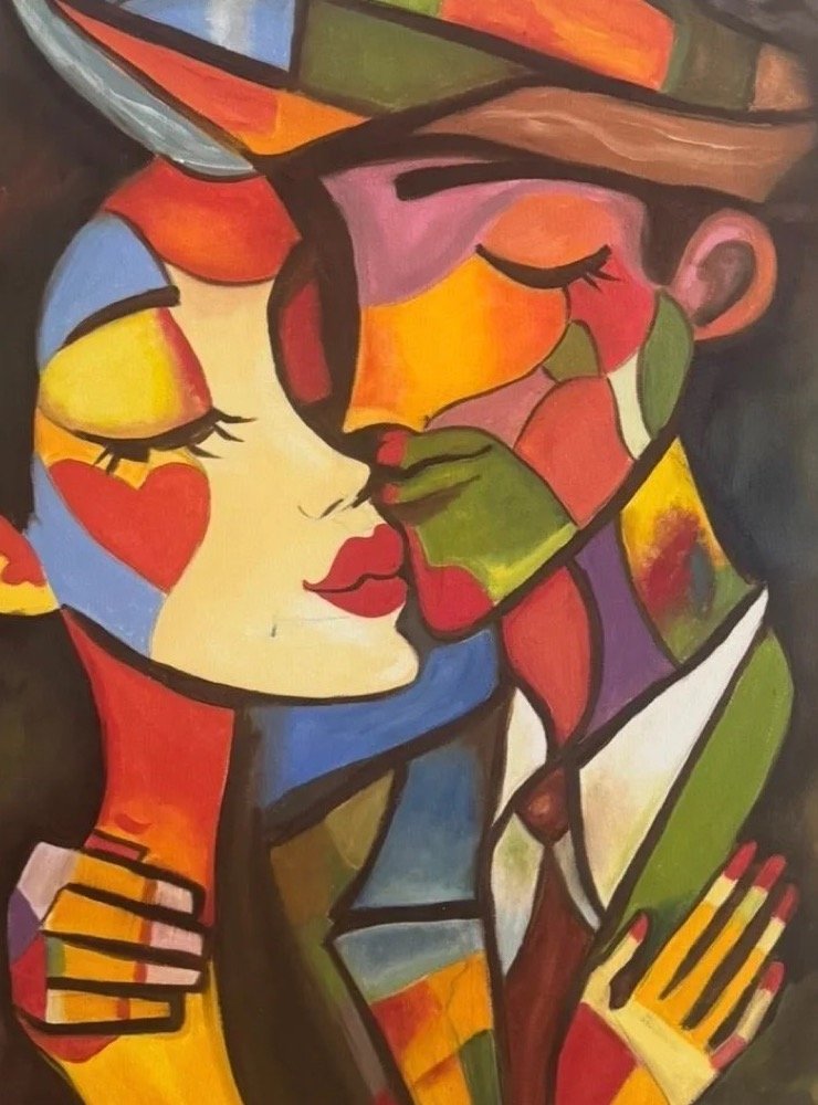 Detalle del óleo Corazón, Silencio.