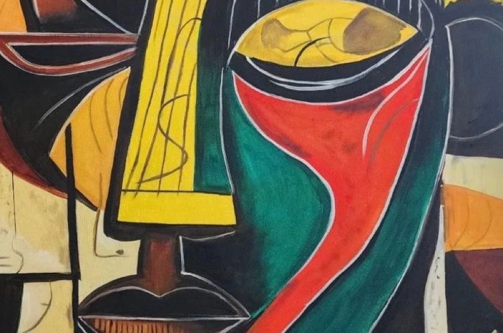 Detalle del óleo Máscara (Fragmento).