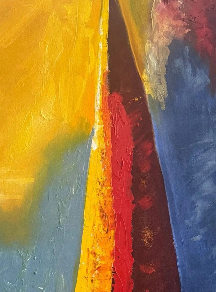 Detalle de la vela del óleo Travesía.